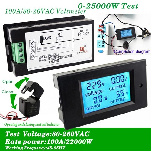 100a digital lcd panel - 100a, ac